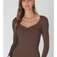 Clean Line Shirred Ls Top