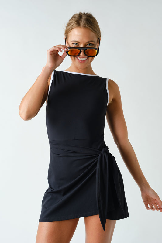 Reluxe Wrap Dress Black