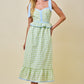 Darla Sweetheart Gingham Corset Midi Dress