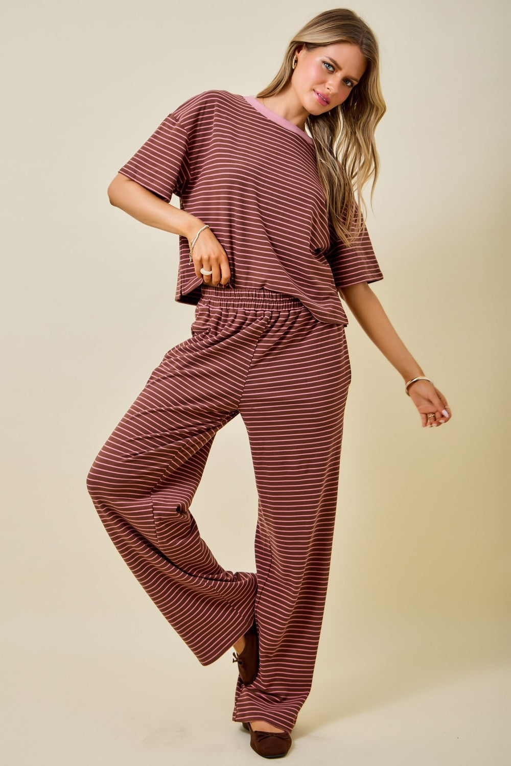 Debra Brown Striped Set Pants