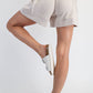 Poly Modal Piping Short Mocha