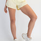 Stretch Woven 2 In 1 Active Shorts Lemon