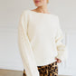 Sarah Cream Boat Neck Top