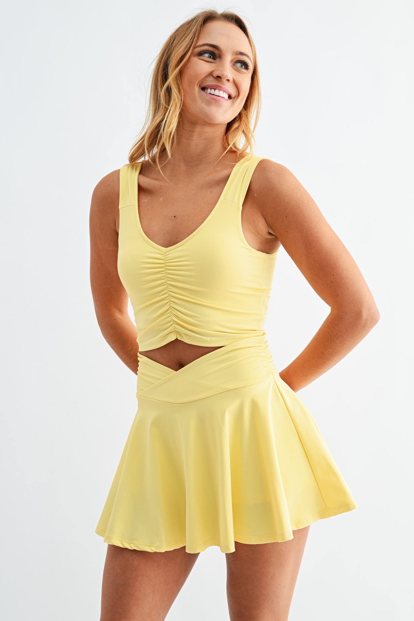 Ruche Active Set Skirt Yellow Gold