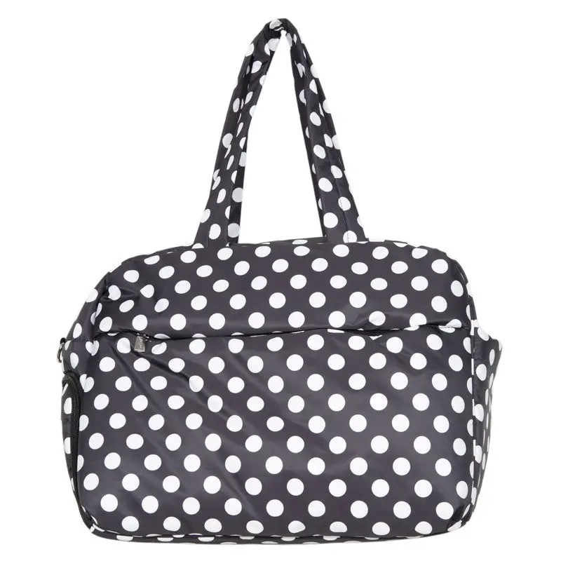 Black & White Polka Dot Weekend Travel Bag
