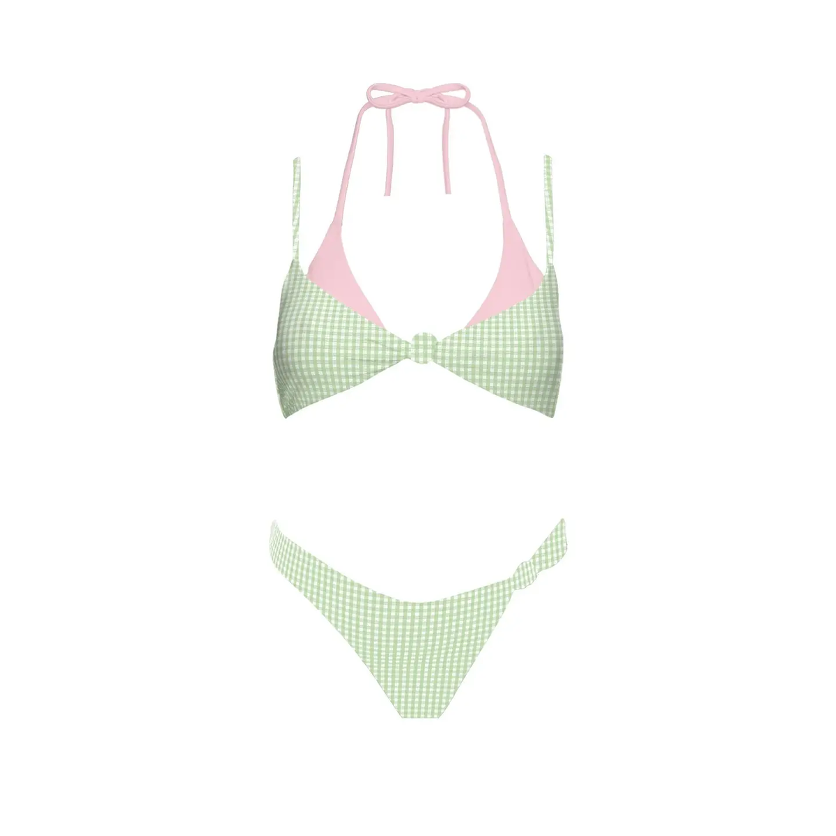 Double Layered Knot Bikini Green Bottoms
