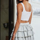 Blaire Grey Ruffle Mini Skirt