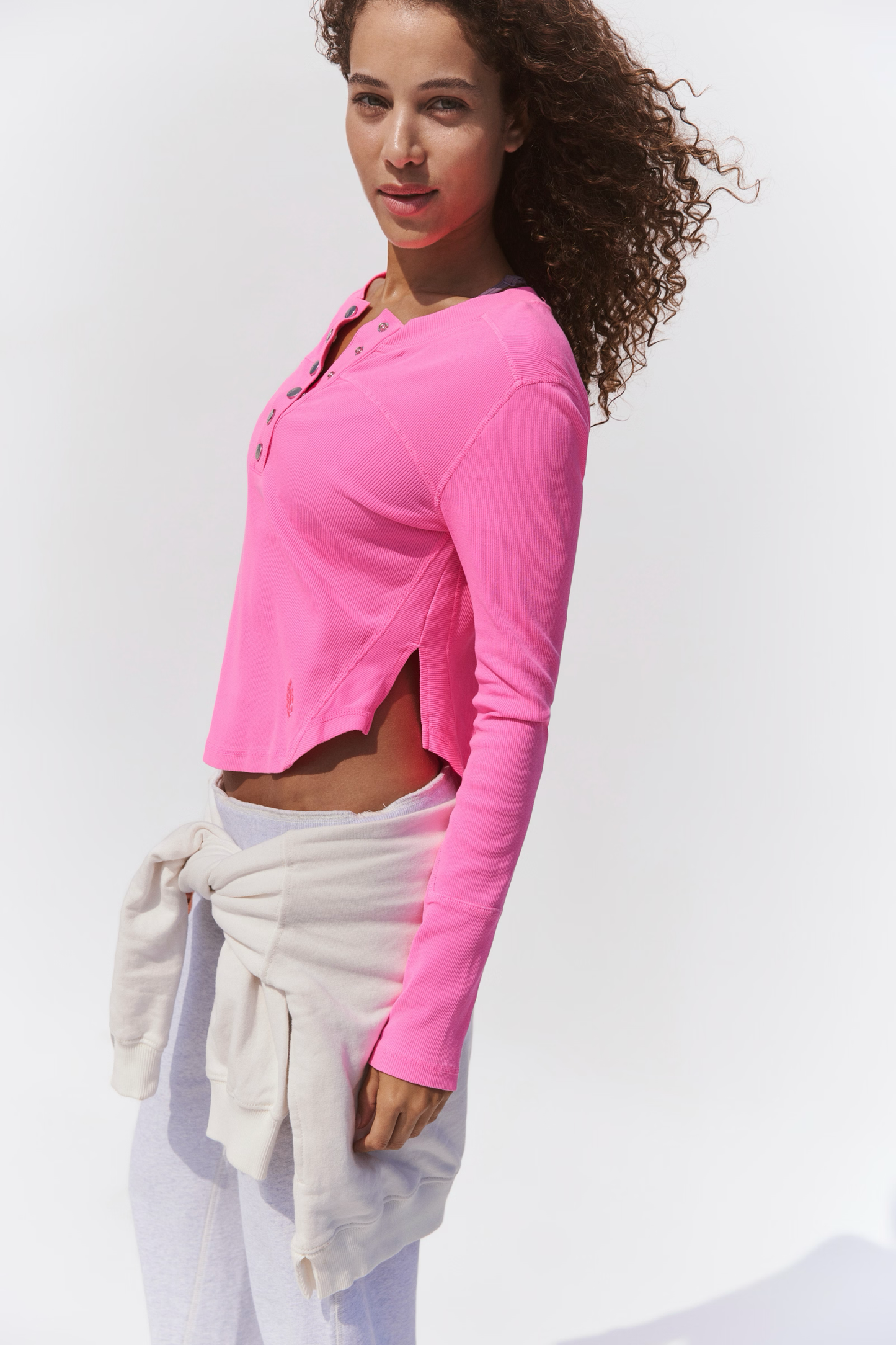 COOL DOWN CREW SOLID / HOT PINK