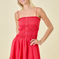 Dana Tiered Mini Dress Red