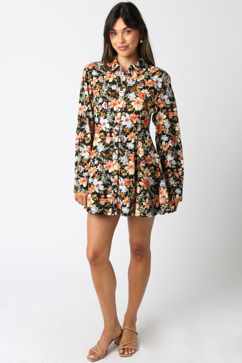 Sophia Floral Button Dress