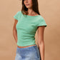 Layla Green Striped Top