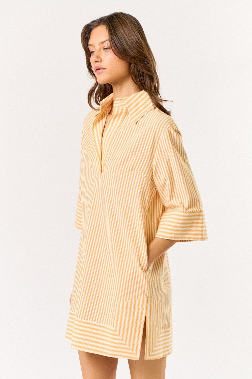 Lilia white and orange dress