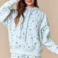 Polly Blue Floral Hoodie