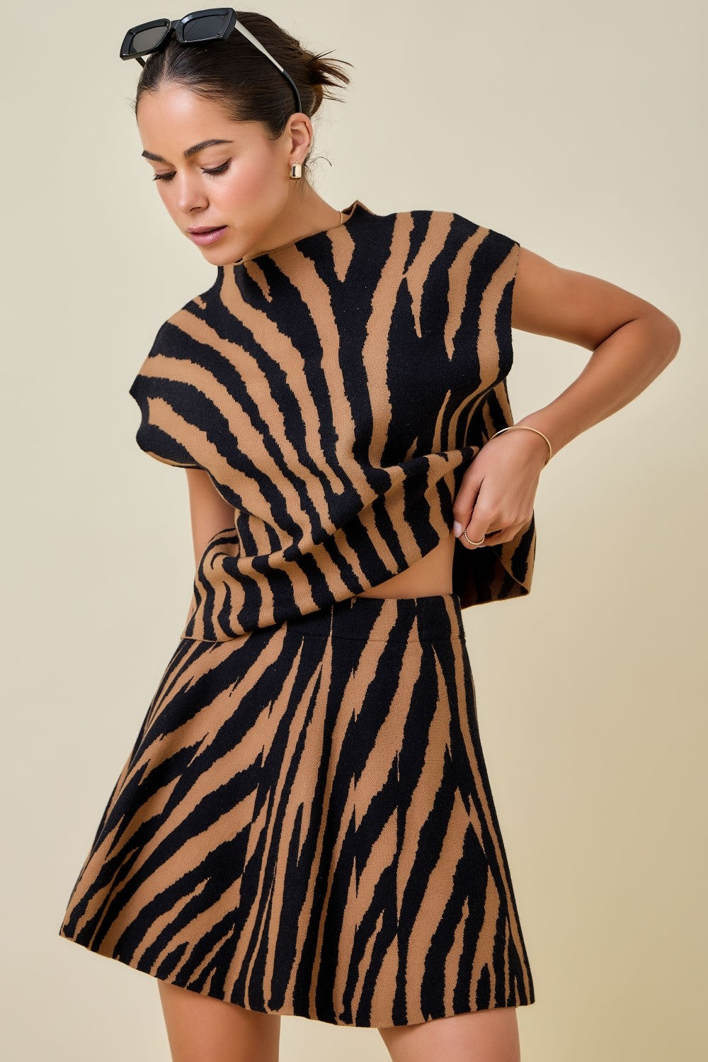 Dana Tiger Knit Set