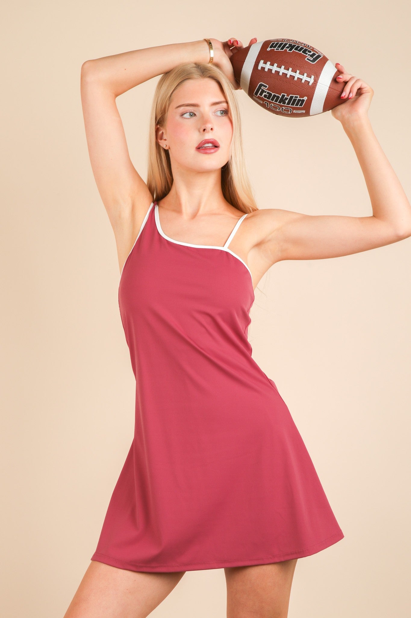 Jen Athletic Dress Maroon