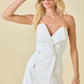 Demi White Denim Romper