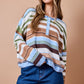 Deb Blue and Brown Striped Sweater