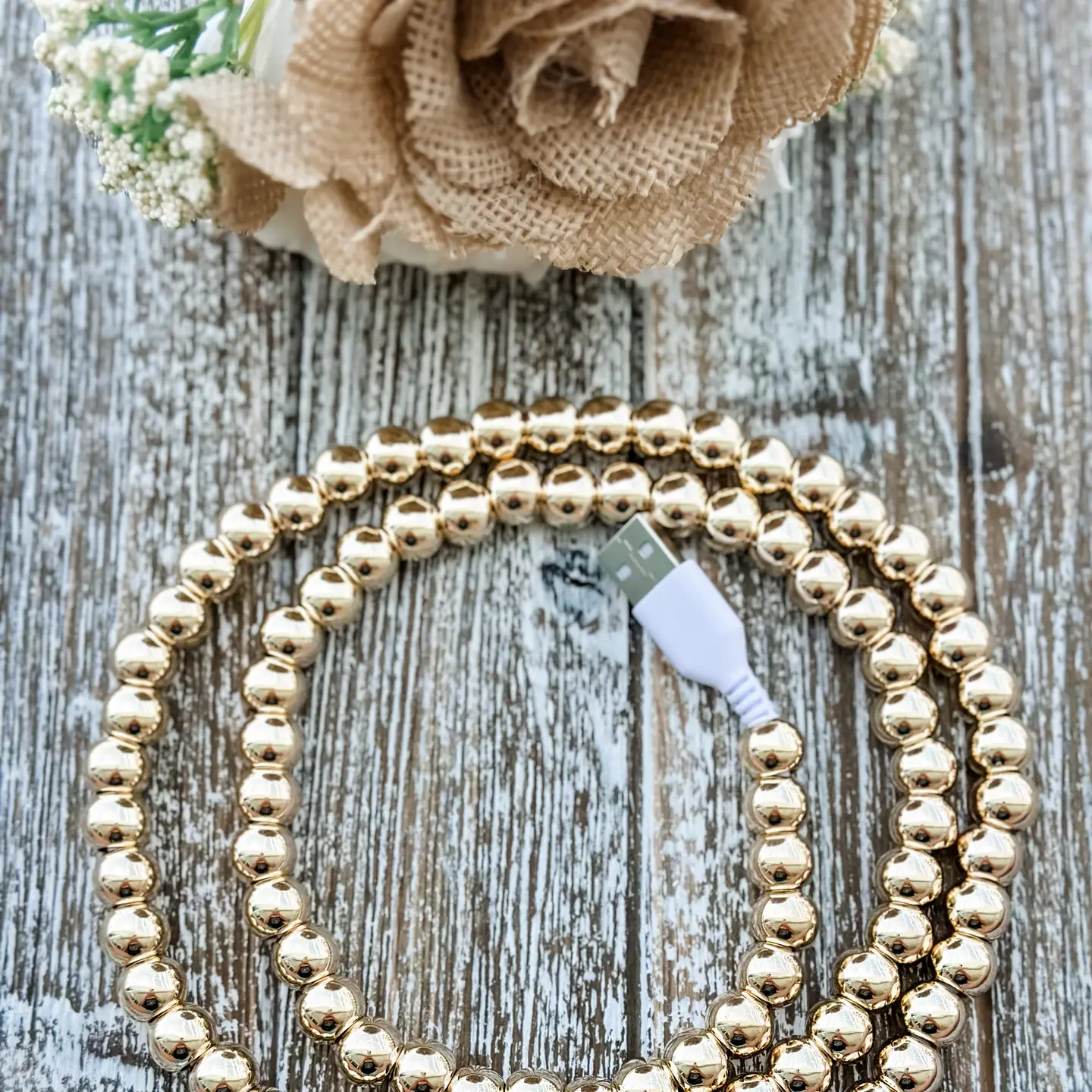 Candy "Gold Beads" 2 in 1 Phone Charger