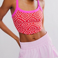 FP MOVEMENT ALL CLEAR CAMI JACQUARD / FUCHSIA FLIRT GEO CO