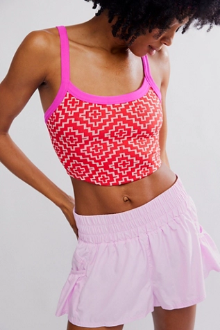 FP MOVEMENT ALL CLEAR CAMI JACQUARD / FUCHSIA FLIRT GEO CO