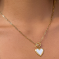 Nyelle 18K Gold Non-Tarnish Shell Heart Necklace
