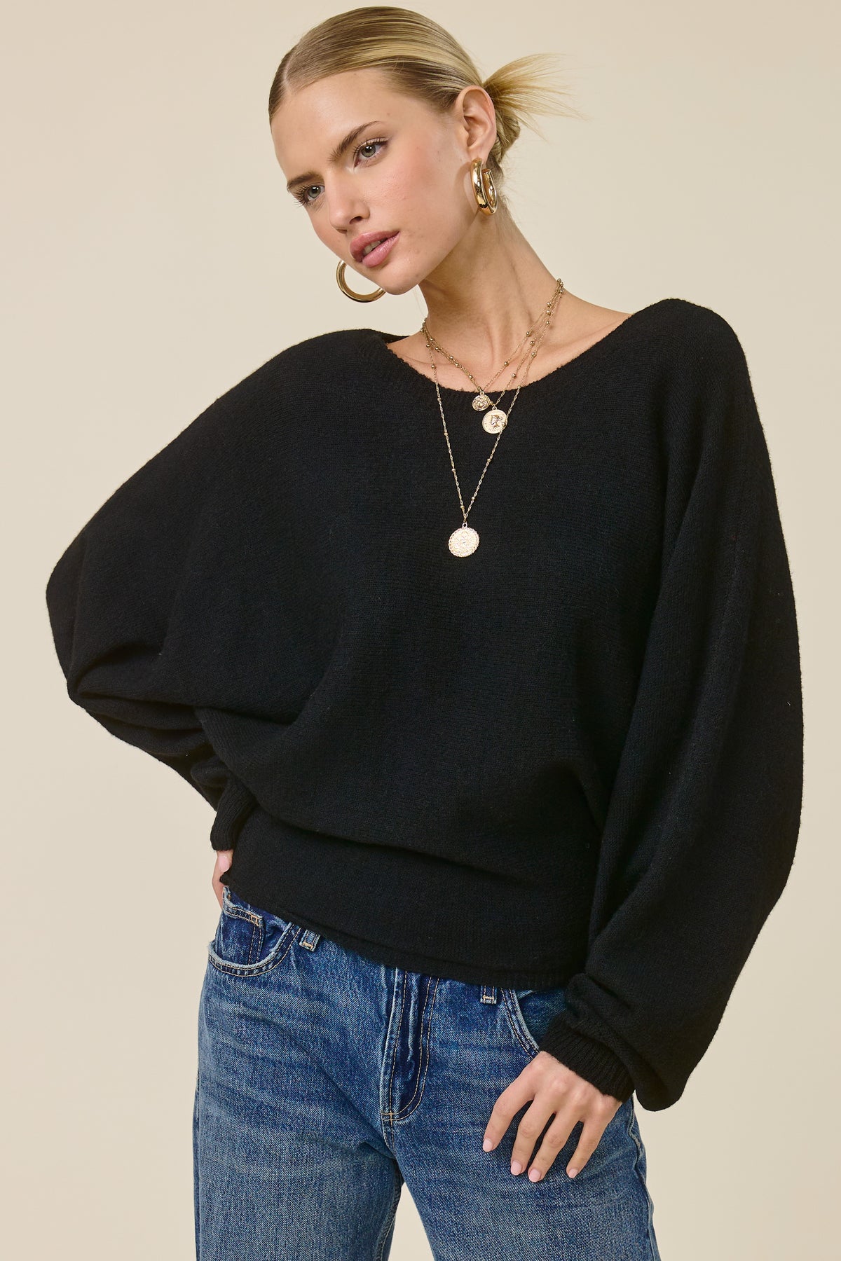 Molly Black Knit Sweater