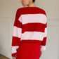 Sandy Pink striped Cardigan