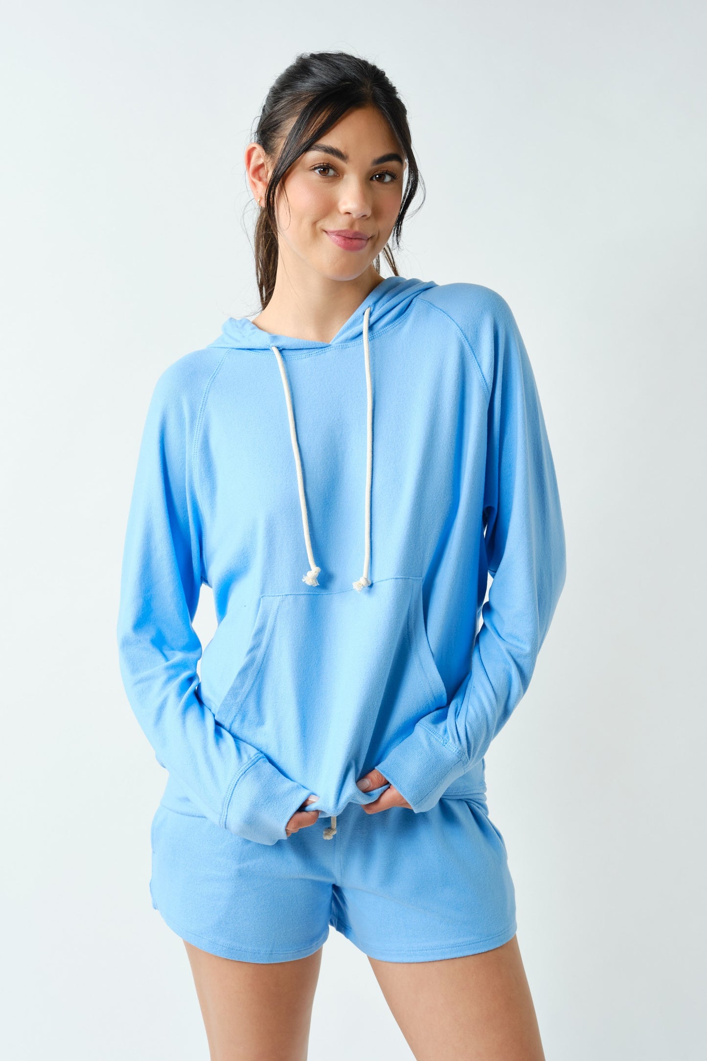 Brushed Lounge Hoodie Denim