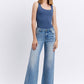Vervet Mid Rise Medium Wash Wide Jeans