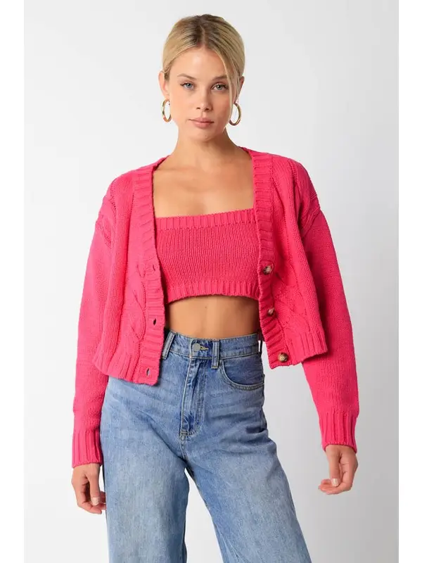 Wendy Cardigan Set Pink