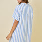 Daisy Blue Striped Shirt Dress