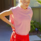V Crossover Flared Short Red