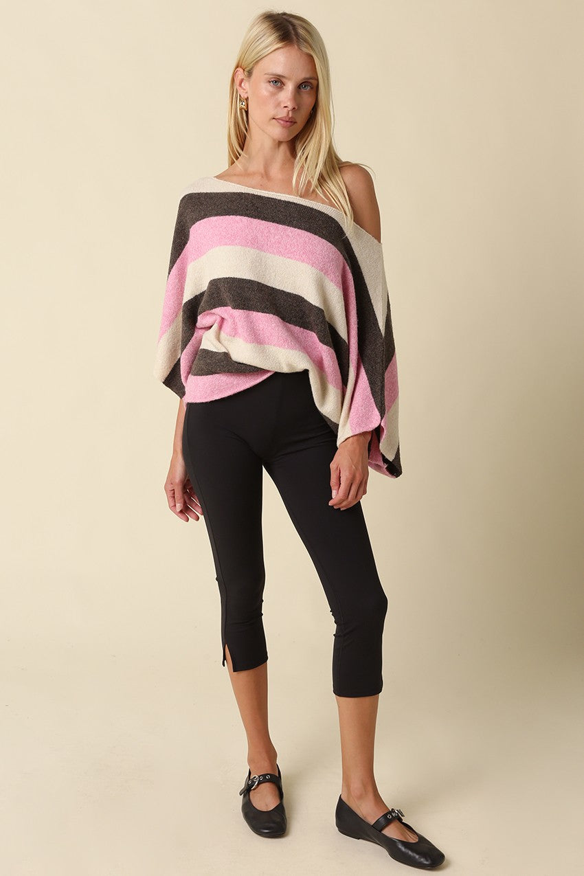 Katie Stripe Dolman Knit Top