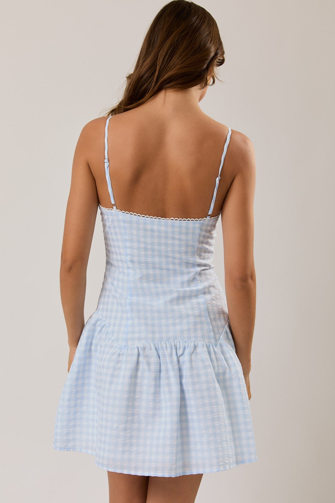 Lily Blue Gingham Dress