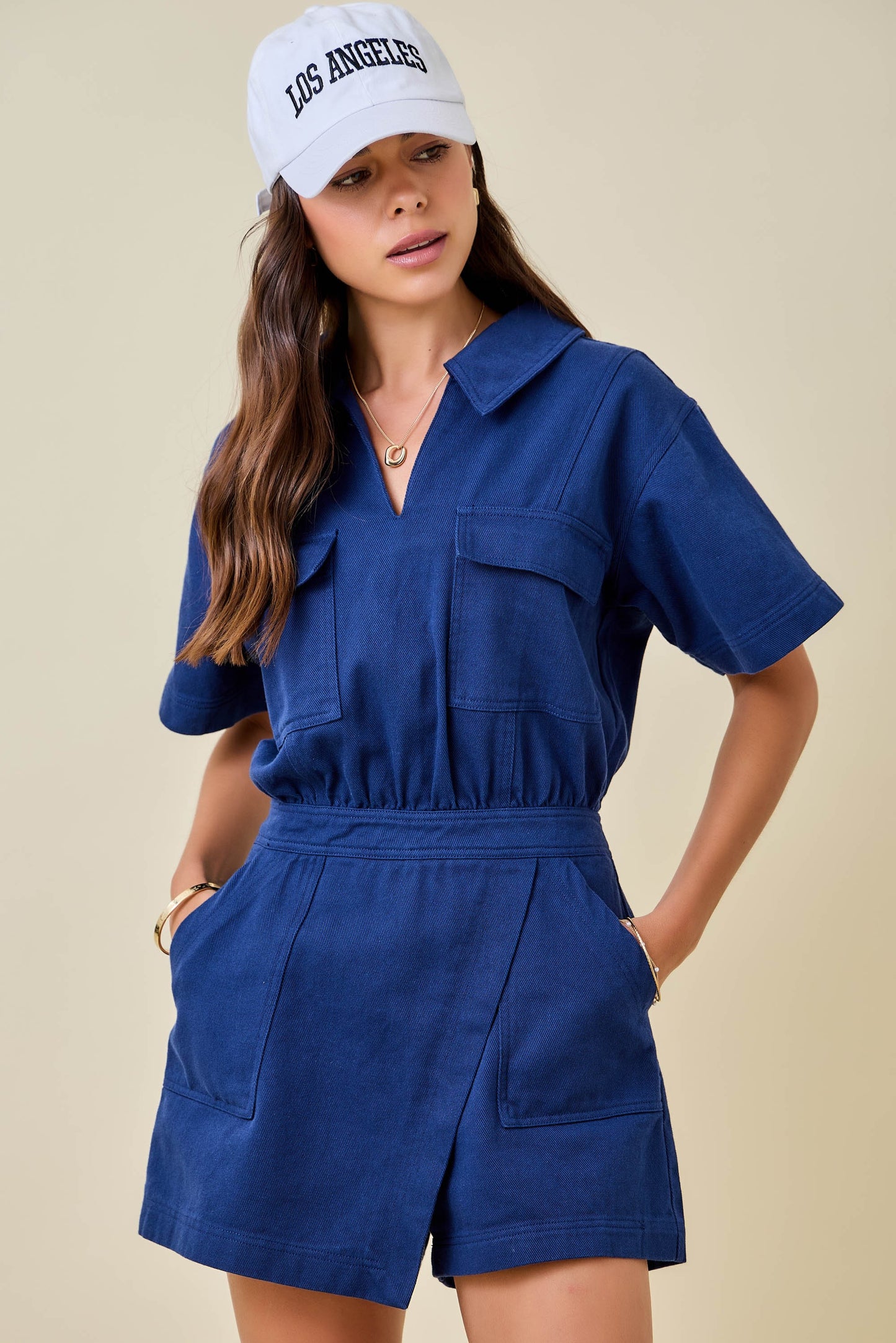 Davina Denim Romper