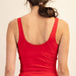 V Neck Yoga Top Red