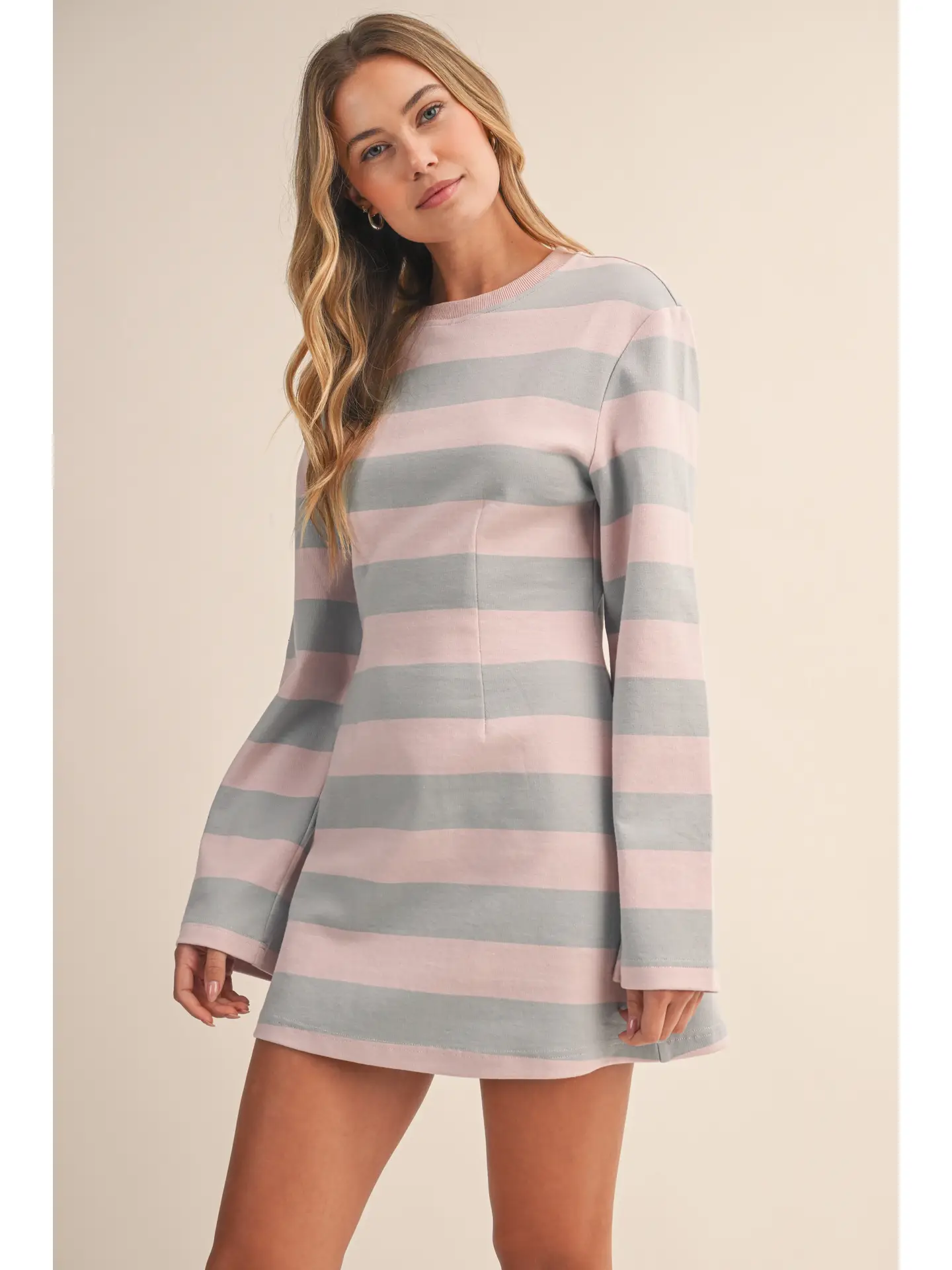 Kinsley Pink Bell Sleeve Dress