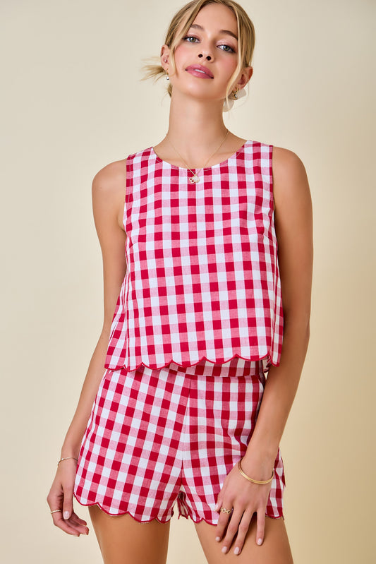 Deb Gingham Set Top