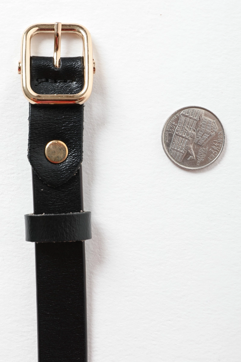 Versatile Skinny Leather Belt