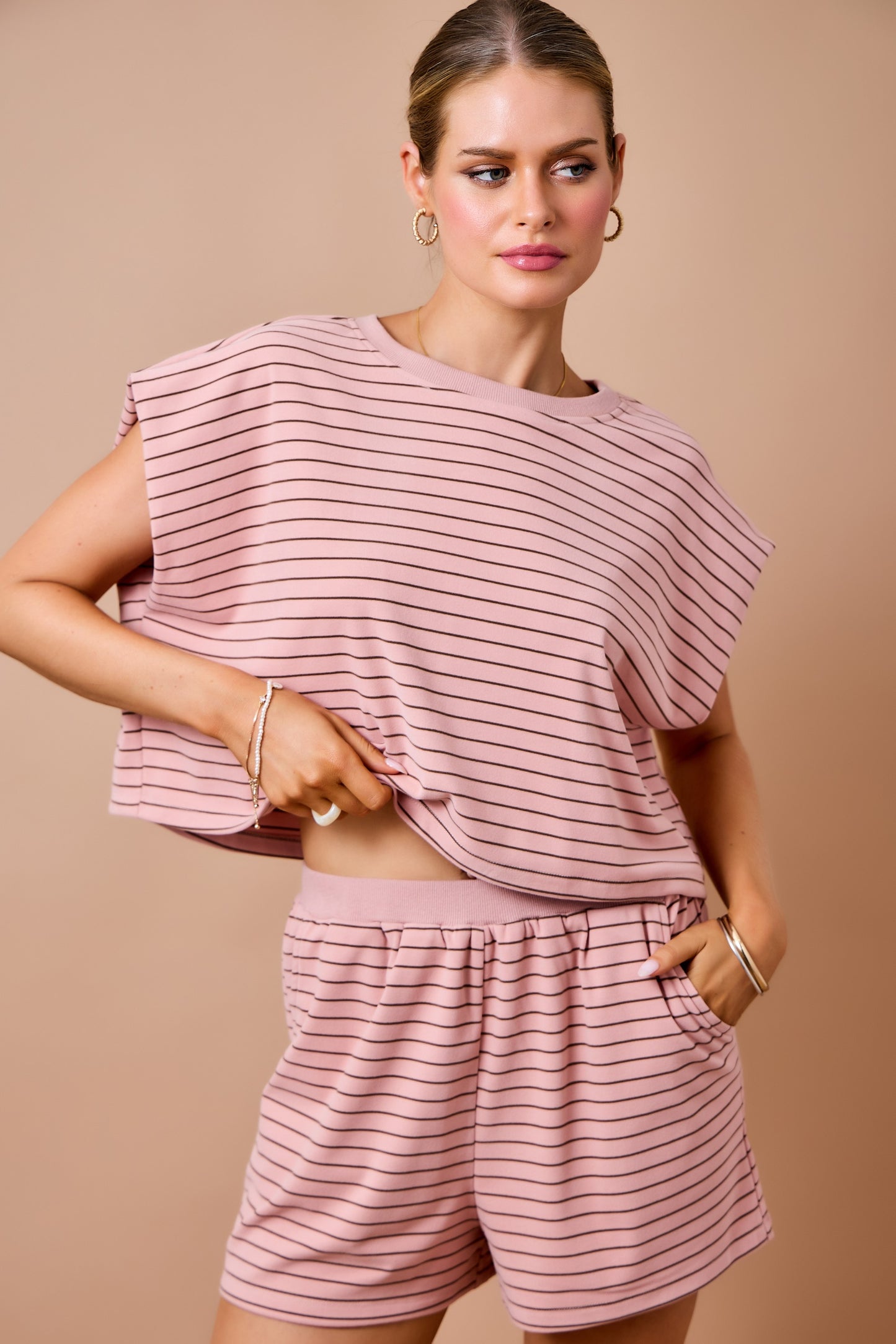 Demi Pink and Brown Set Top