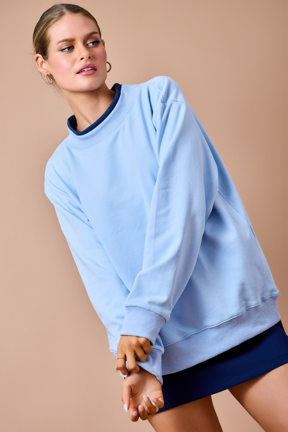 Dana Blue Mockneck
