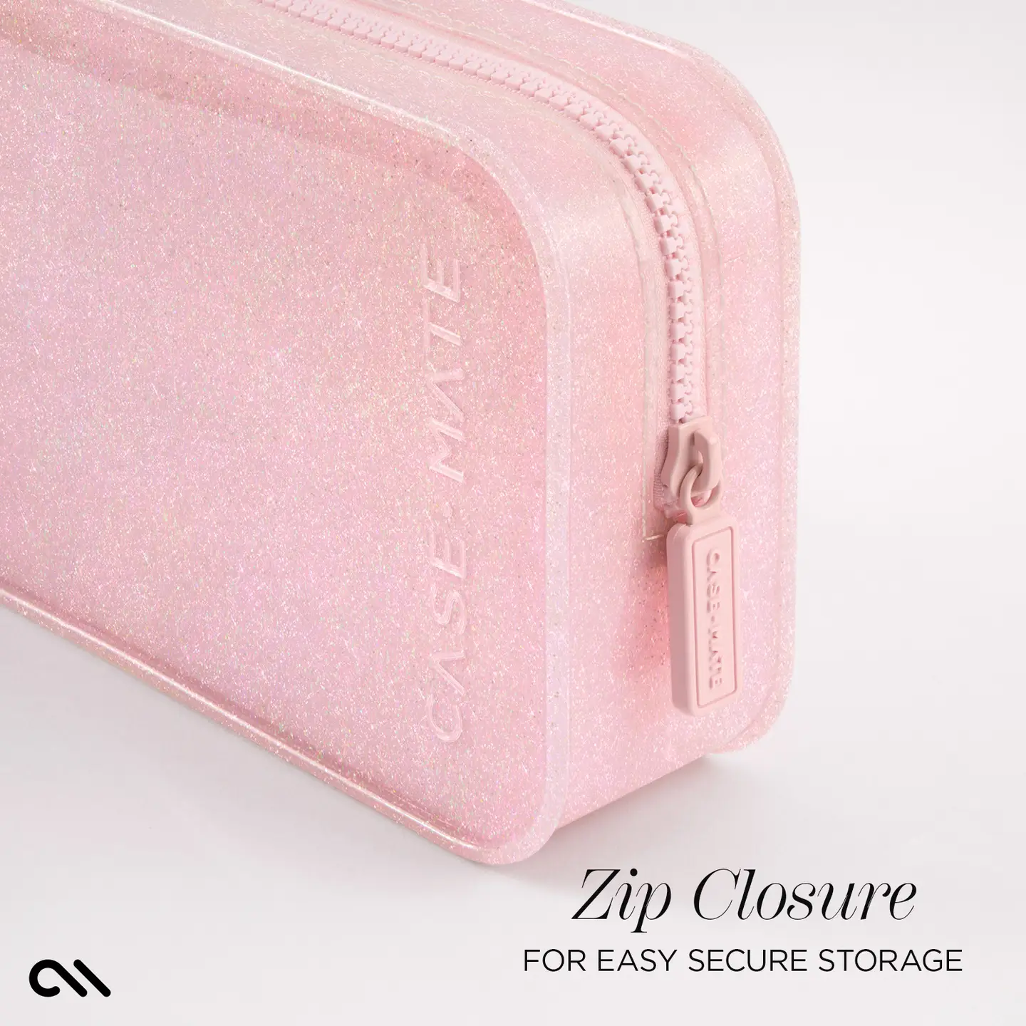 Case-Mate Jelly Makeup Bag Ballet Pink Twinkle