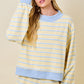 Dex Striped Mockneck Set Top Yellow