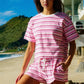 Brenda Striped Shorts Pink