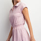 Mauve Peony quarter zip romper