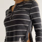 COOL DOWN CREW STRIPE / BLACK COMBO