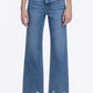 Vervet High Rise Distressed Hem Ankle Slim Wide Jeans