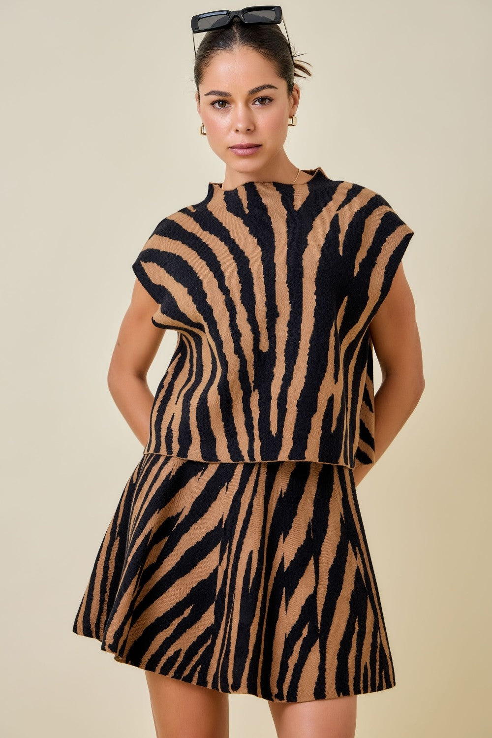 Dana Tiger Knit Set