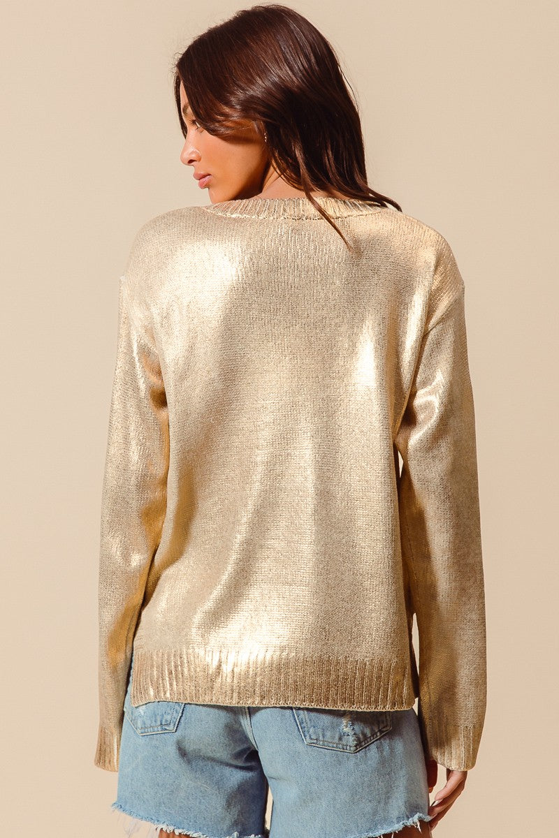 Sally Metallic Top