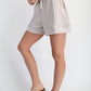 Poly Modal Piping Short Mocha